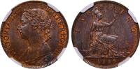 1 Farthing 1886 United Kingdom United Kingdom, 1 Farthing, 1886 year, Bronze, NGC, MS 63 BN MS 63 BN
