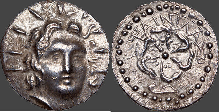 Antike 8843 v. Chr. Carie Rhodes (8843 Av. J.C.) Drachme argent Etat