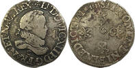 Frankreich Demi-franc 1615 C Louis XIII (1610-1643)  grosse tête laurée au col fraisé
