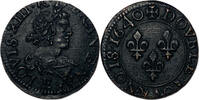Frankreich Double tournois 1640 Louis XIII (1610-1643)  19ème type Tours