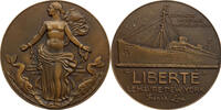 Weltmünzen Bronze Médaille Compagnie générale transatlantique Le Havre-New York -