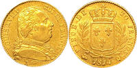 Frankreich 20 Francs Louis XVIII Premier restauration (1814-1815) Or Perpignan -