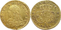 Frankreich Demi-louis Louis XV (1715-1774) aux lunettes Caen -