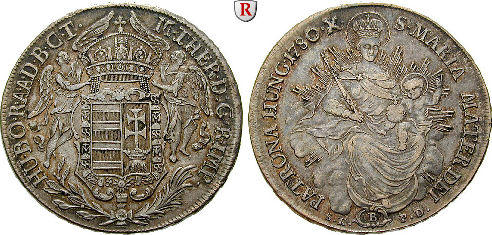Römisch Deutsches Reich Madonnentaler 1780 Maria Theresia, 17401780 ss