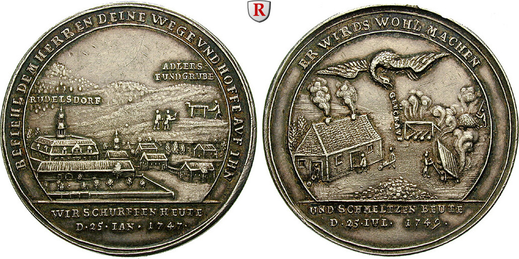 BrandenburgPreussen Silbermedaille 1749 Königreich Preussen, Friedrich