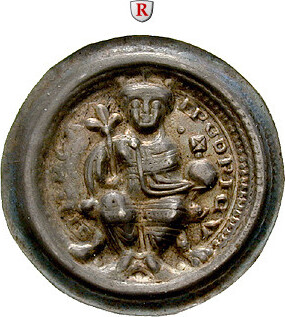 Frankfurt, Stadt Brakteat königliche Münzstätte, Friedrich I., 1155 ...