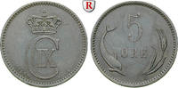 Dänemark 5 Öre Christian IX., 1863-1906