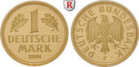 Gedenkprägungen 1 DM 1 DM 2001, nach unserer Wahl, A-J. Goldmark. Gold. 11,99 g fein. J.481. AKTIONSP