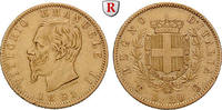 Italien 20 Lire Königreich, Vittorio Emanuele II., 1861-1878, Gold, 6,45 g -