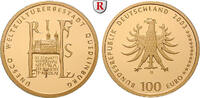 Gedenkprägungen 100 Euro 100 Euro 2003, nach unserer Wahl, A-J. Quedlinburg (ABBILDUNG MÜNZTYP). Gold. 15,55 g fein. J. 502. Mit Zertifikat und Etui., Go -