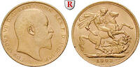 Grossbritannien Sovereign Edward VII., 1901-1910, Gold, 7,98 g -