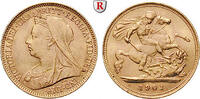 Grossbritannien Half-Sovereign Victoria, 1837-1901, Gold, 3,99 g -
