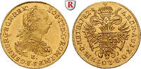 Römisch Deutsches Reich Dukat 1782 Joseph II., 1765-1790, Gold, 3,48 g f.vz/vz-st, Schrötlingsriss auf Vs.