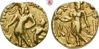 Baktrien und Indien Dinar Königreich der Guptas, Chandragupta II., 380-414, Gold, 6,88 g ss+
