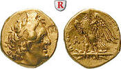 Ägypten Hemidrachme 305-285 v.Chr. Königreich der Ptolemäer, Ptolemaios I., 305-283 v.Chr., Gold, 1,76 g ss-vz