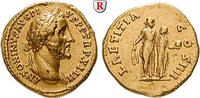 Aureus 150-151 Antoninus Pius, 138-161, Gold, 7,26 g ss-vz, gereinigt, Rand bearbeitet, Schürfspuren