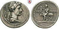 Denar 29-27 v.Chr. Augustus, 27 v.-14 n.Chr. ss+, poröse Oberfläche; l. dezentriert