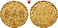 Russland 5 Rubel Alexander II., 1855-1881, Gold, 6,55 g -