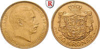 Dänemark 20 Kroner Christian X., 1912-1947, Gold, 8,96 g -