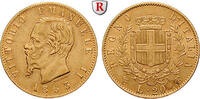 Italien 20 Lire Königreich, Vittorio Emanuele II., 1861-1878, Gold, 6,45 g -