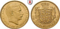 Dänemark 20 Kroner Christian X., 1912-1947, Gold, 8,96 g -