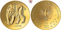 Gedenkprägungen 20 Euro 20 Euro 2025, nach unserer Wahl. Rückkehr der Wildtiere - Luchs. Gold. 3,89 g fein., Gold, 3,89 g -