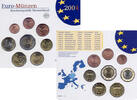 Kursmünzensätze Euro-Kursmünzensatz Euro-Kursmünzensatz 2009, Einzelsatz. mit 2 Euro Ludwigskirche in Saarbrücken. -