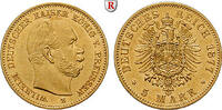 Preussen 5 Mark Wilhelm I., 1861-1888, 5 Mark 1877, B. Gold. J. 244. -