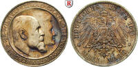 Württemberg 3 Mark Wilhelm II., 1891-1918, 3 Mark 1911, F. Silberhochzeit. J. 177a. Patina. -