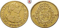 Spanien 1/2 Escudo Carlos III., 1759-1788, Gold, 1,70 g -