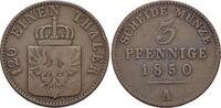 Brandenburg-Preussen CU-3 Pfennige Friedrich Wilhelm IV. 1840-1861. -