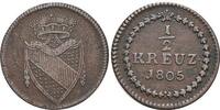 Baden-Durlach CU-1/2 Kreuzer Karl Friedrich 1738-1806. -
