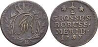 Brandenburg-Preussen CU-1/2 Groschen Friedrich Wilhelm II. 1786-1797. -