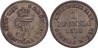 Mecklenburg-Schwerin CU-Pfennig Friedrich Franz II. 1842-1883.