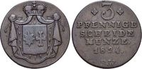 Waldeck CU-3 Pfennig Georg Heinrich 1813-1845.