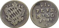 Bayern CU-Pfennig Karl Theodor 1777-1799.