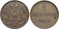 Schwarzburg-Rudolstadt CU-1 Kreuzer Friedrich Günther 1807-1867.