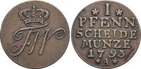 Brandenburg-Preussen CU-Pfennig Friedrich Wilhelm II. 1786-1797. Image
