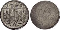 Salzburg-Erzbistum Einseitiger Pfennig Andreas Jakob von Dietrichstein 1747-1753. Image