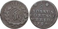Brandenburg-Preussen CU-1/2 Groschen Friedrich Wilhelm II. 1786-1797. -