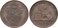 Belgien-Königreich Bronze-2 Centimes Leopold II 1865-1909. -
