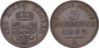 Brandenburg-Preussen CU-3 Pfennig Wilhelm I. 1861-1888. -
