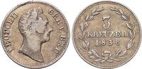 Baden-Durlach 3 Kreuzer Leopold 1830-1852. -