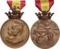 Spanien Bronze-Medaille Alfons XIII. 1886-1931. -