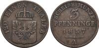 Brandenburg-Preussen CU-3 Pfennig Friedrich Wilhelm IV. 1840-1861. -