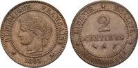 Frankreich CU-2 Centimes 3. Republik 1870-1940. -