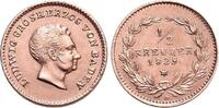 Baden-Durlach CU-1/2 Kreuzer Ludwig 1818-1830. -