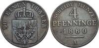 Brandenburg-Preussen CU-4 Pfennig Friedrich Wilhelm IV. 1840-1861. -