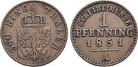 Brandenburg-Preussen CU-Pfennig Friedrich Wilhelm IV. 1840-1861. -
