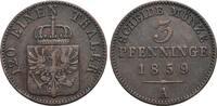 Brandenburg-Preussen CU-3 Pfennig Friedrich Wilhelm IV. 1840-1861. -
